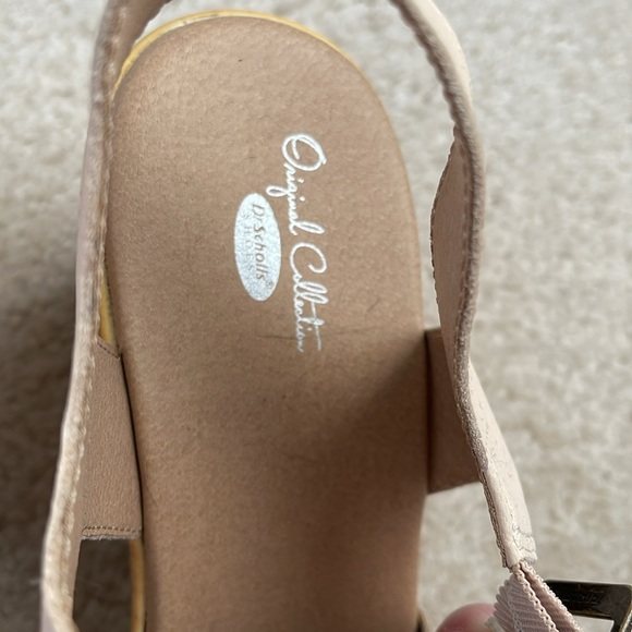 Dr. Scholl’s Original Collection Chunky Cut-Out Wedges Women’s 11 Cream and Tan - Picture 4 of 8